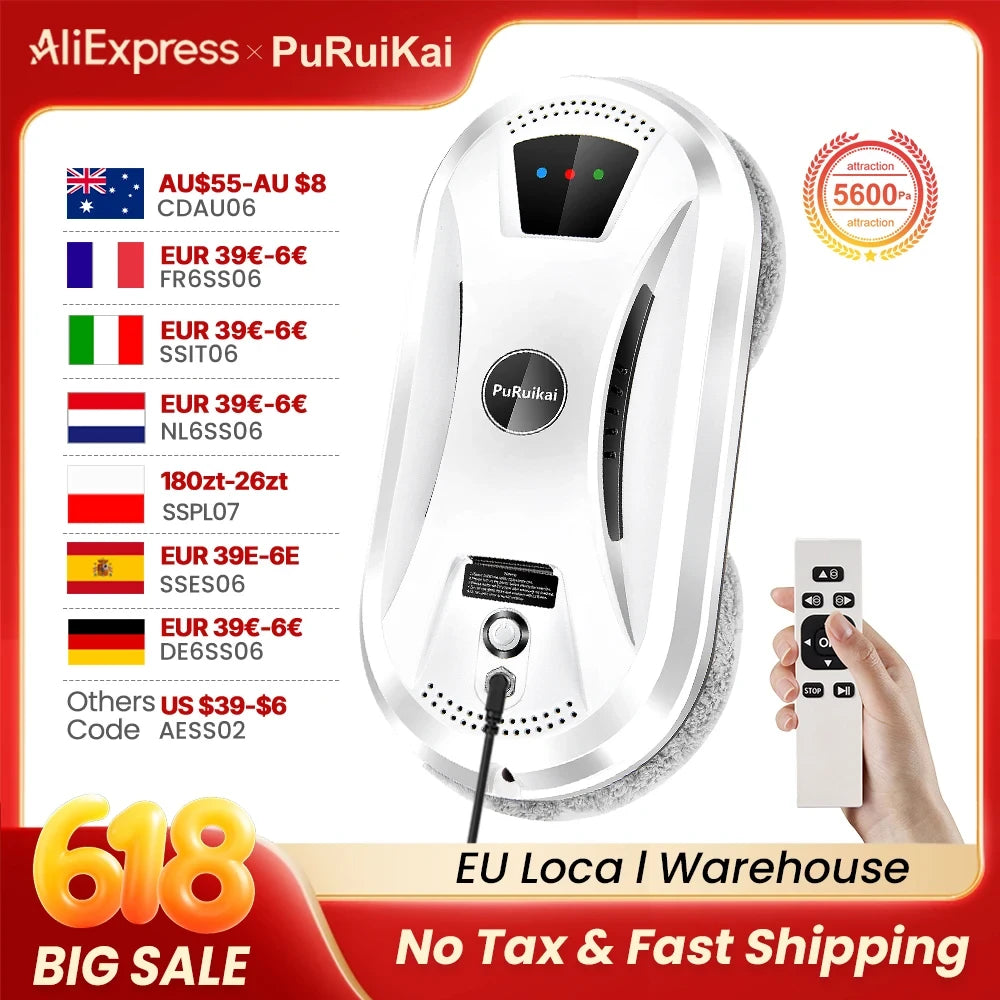 Remote Controlled Window Cleaning Robot