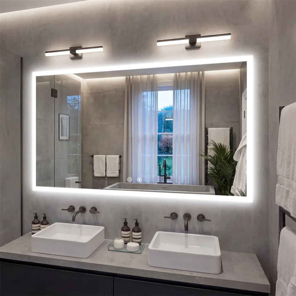 Minimalist LED Rectangular Vanity Mirror
