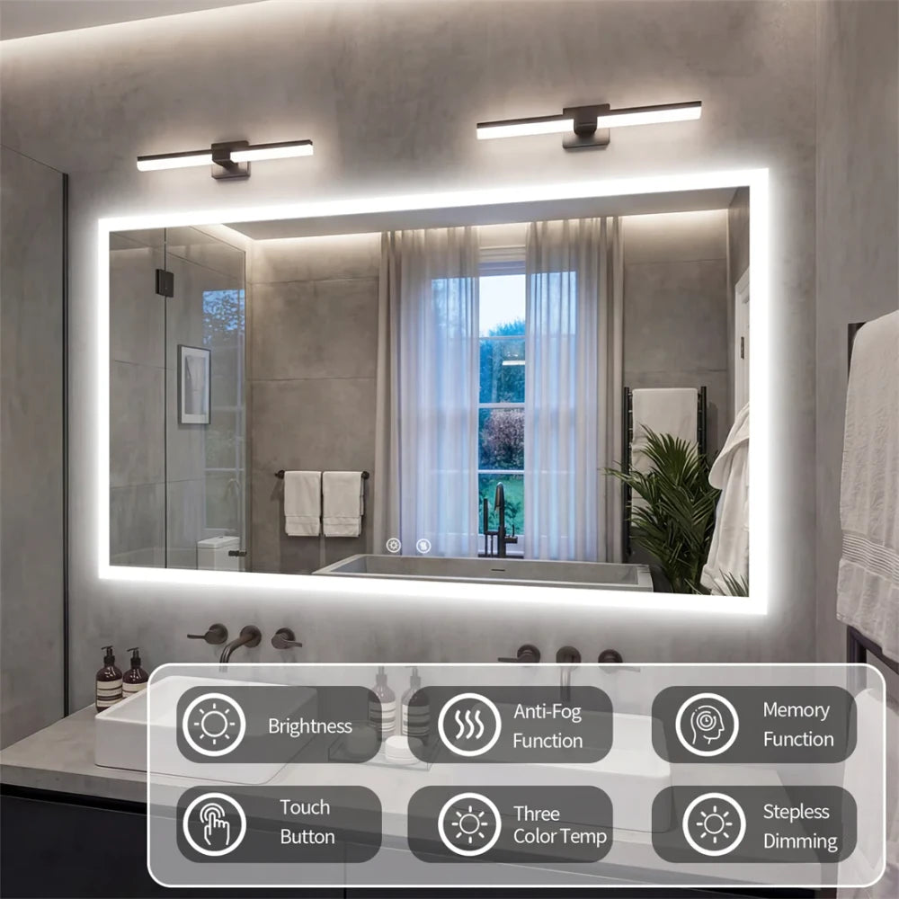 Minimalist LED Rectangular Vanity Mirror